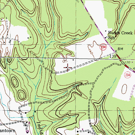 Topographic Map of Gravelly Hills, MD