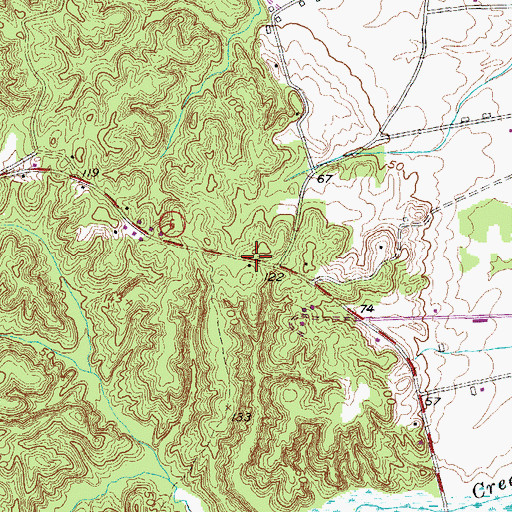 Topographic Map of Gravely Knoll School (historical), MD