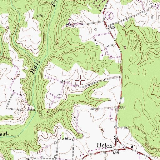 Topographic Map of Helen Farmettes, MD