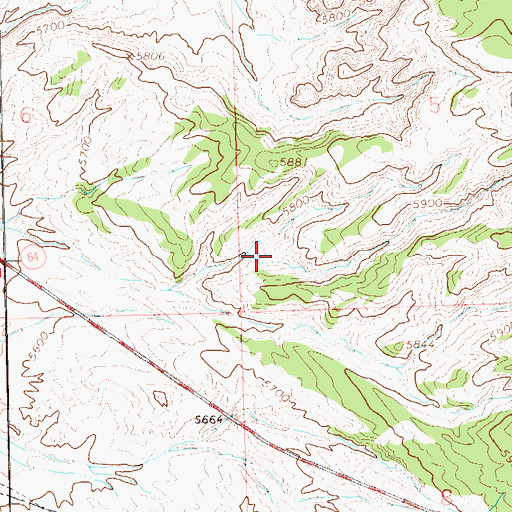 Topographic Map of East Fork Cherokee Creek, CO