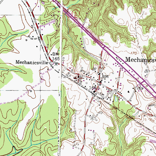 Topographic Map of Immaculate Conception Catholic Church, MD