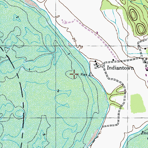 Topographic Map of Keys Bar, MD