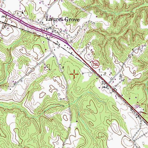 Topographic Map of Laurel Grove Park, MD