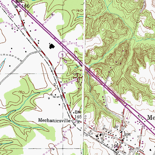 Topographic Map of Locke Hill Estates, MD