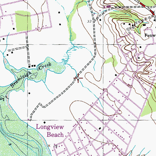 Topographic Map of Lower Brambley (historical), MD
