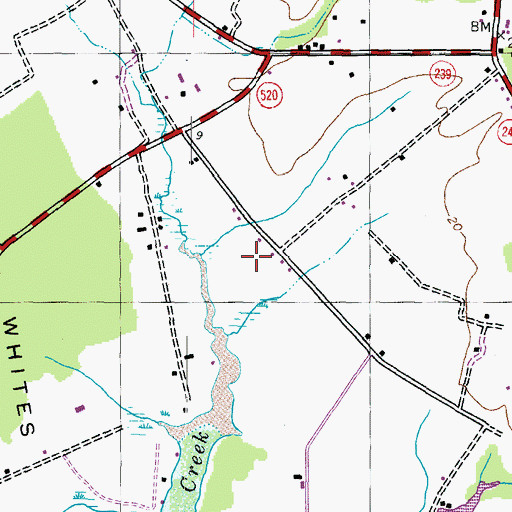 Topographic Map of Mattapany Plantation, MD