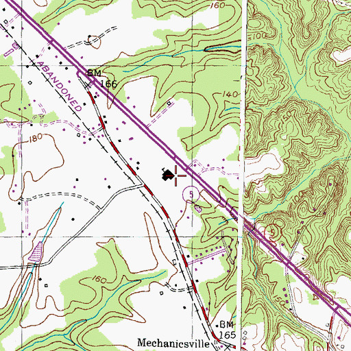 Topographic Map of Mechanicsville Elementary School, MD