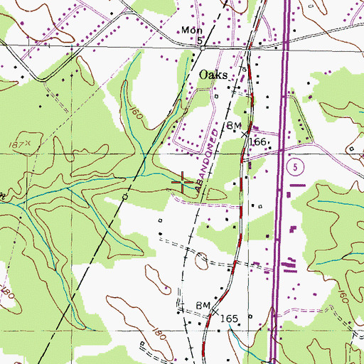 Topographic Map of Melody Acres, MD