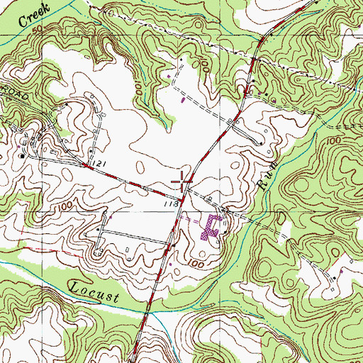 Topographic Map of Morganza Post Office, MD