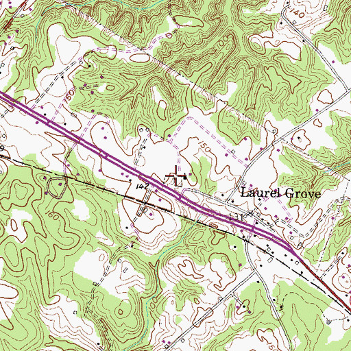 Topographic Map of Mount Zion Methodist Cemetery, MD