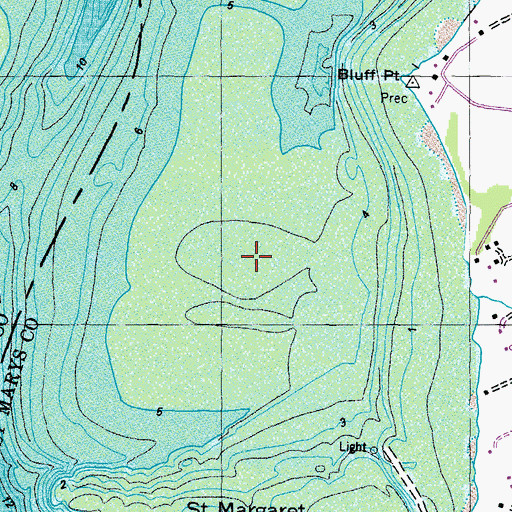 Topographic Map of Old Roots Bar, MD