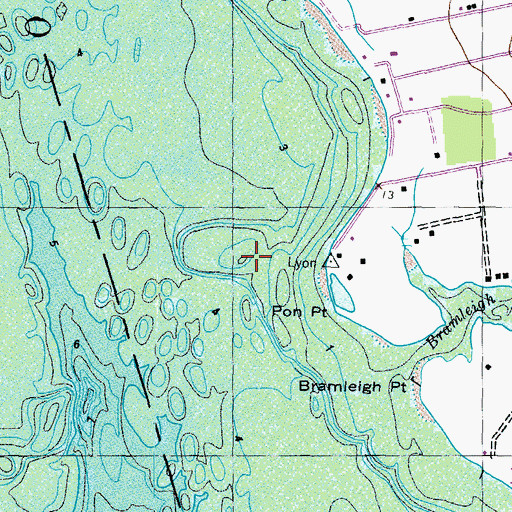 Topographic Map of Pond Point Bar, MD