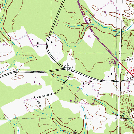 Topographic Map of Ridgewood, MD