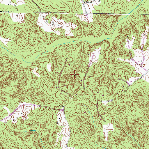 Topographic Map of Rolling Acres, MD