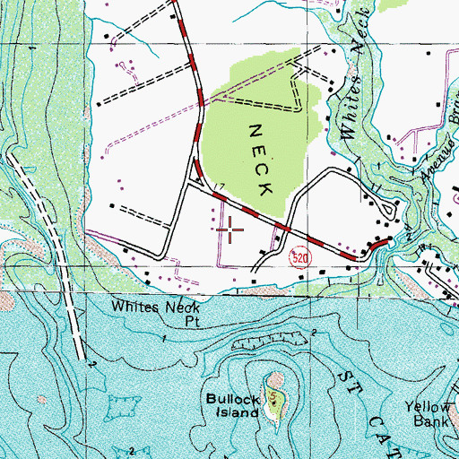 Topographic Map of Saint Catherine, MD