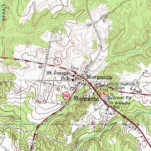 Topographic Map of Saint Joseph Catholic Church, MD