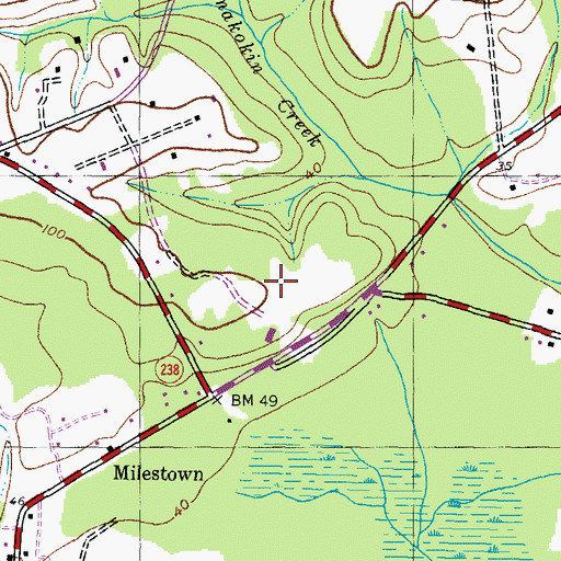 Topographic Map of Seventh District Community Park, MD