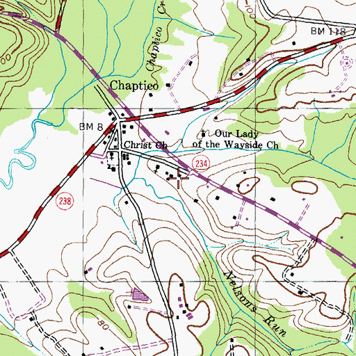 Topographic Map of South Hampton (historical), MD