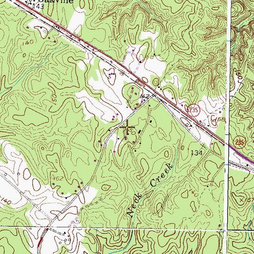 Topographic Map of Spaldings Comfort, MD