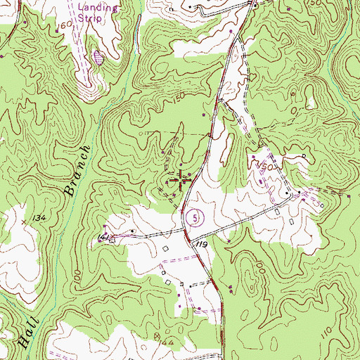 Topographic Map of Tenn Wood Acres, MD