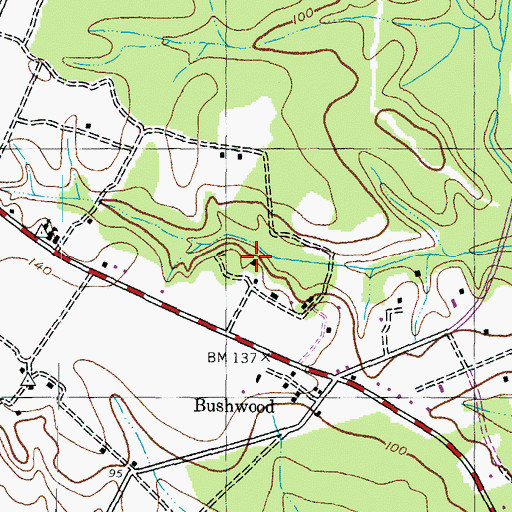 Topographic Map of The Glebe, MD