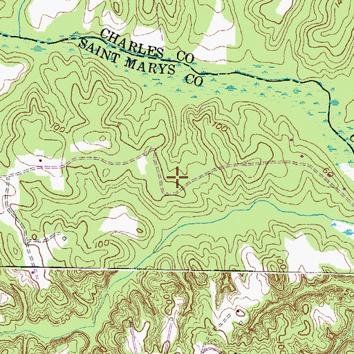 Topographic Map of Trumans Hope (historical), MD