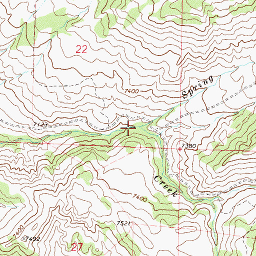 Topographic Map of Spring Creek, CO