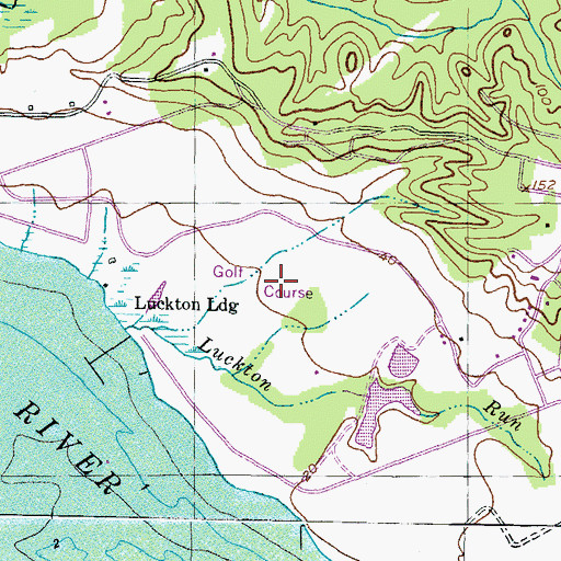 Topographic Map of Wicomico Shores Country Club, MD