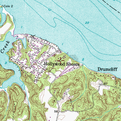 Topographic Map of Wildwood, MD