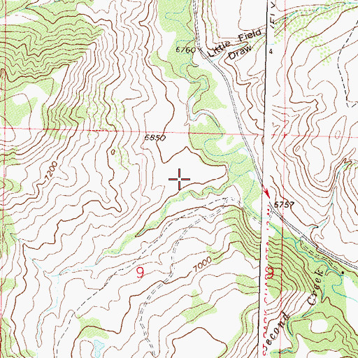Topographic Map of First Creek, CO