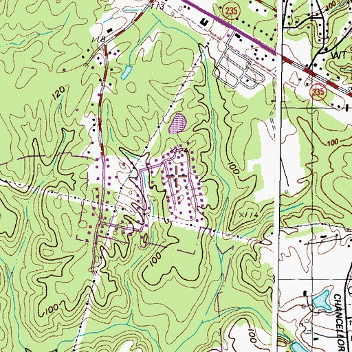 Topographic Map of Barefoot Acres, MD