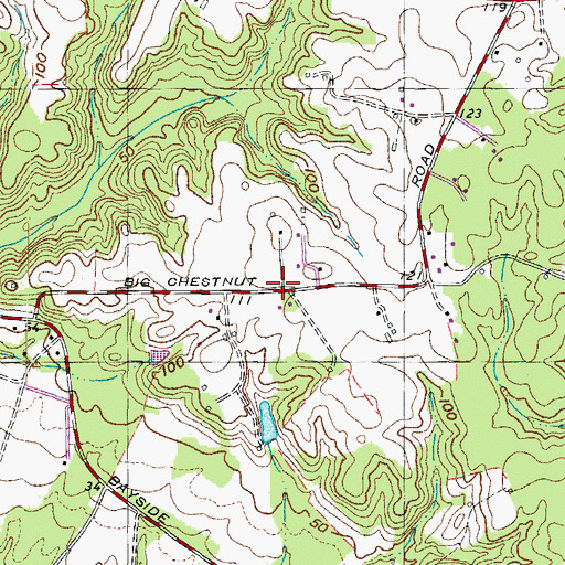 Topographic Map of Bayside School (historical), MD