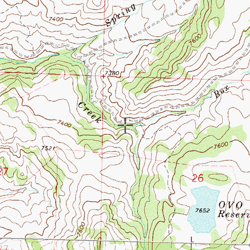 Topographic Map of Box Spring Creek, CO