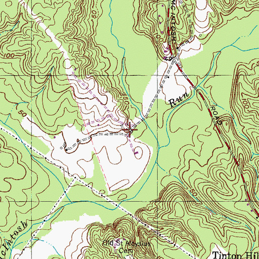 Topographic Map of Burnt Mill, MD
