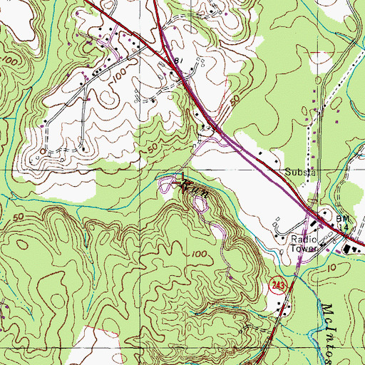 Topographic Map of Charles Memorial Gardens, MD