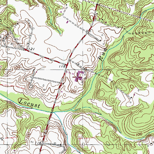 Topographic Map of Chopticon High School, MD