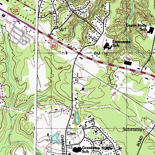 Topographic Map of Church of God, MD
