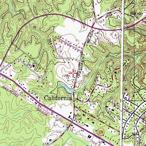 Topographic Map of Depford, MD