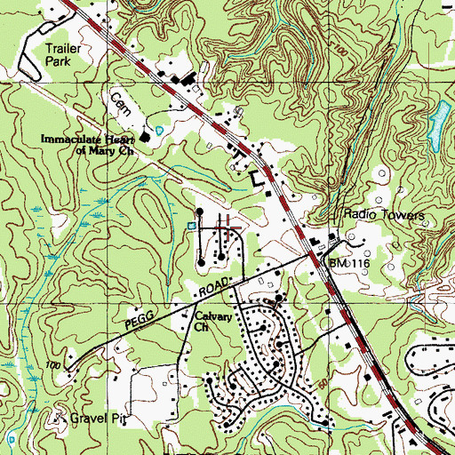 Topographic Map of Discovery, MD