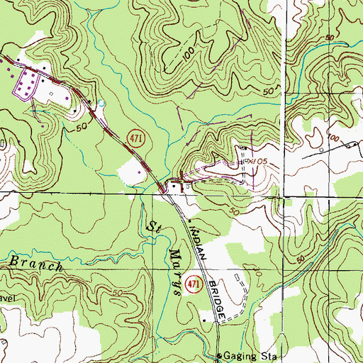 Topographic Map of Elizabeth Hill, MD
