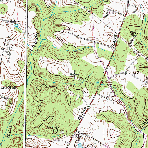 Topographic Map of Ellenborough, MD