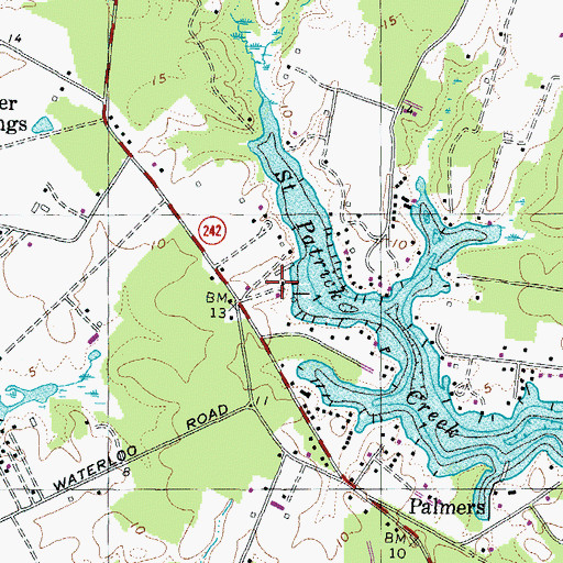 Topographic Map of Enfield, MD