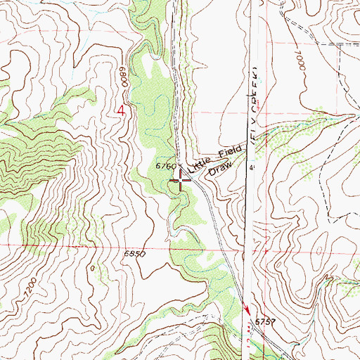 Topographic Map of Little Field Draw, CO