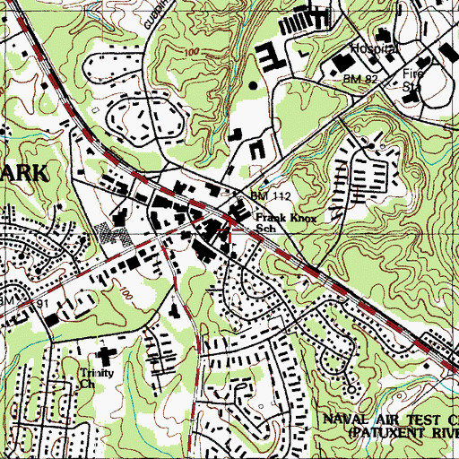Topographic Map of Felix Johnson Education Center, MD