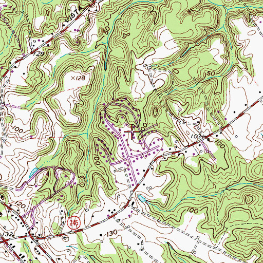 Topographic Map of Fenwick Manor, MD