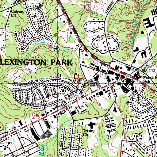 Topographic Map of First Pentecostal Church, MD