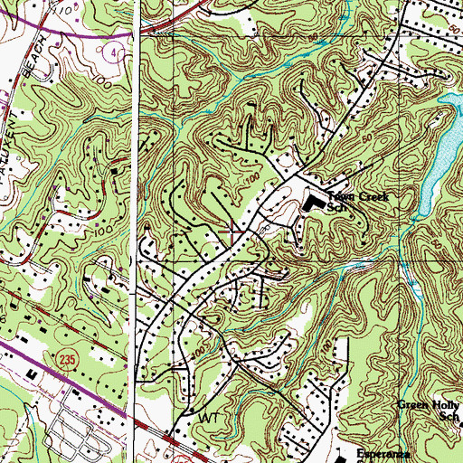 Topographic Map of Cornerstone Presbyterian Church, MD