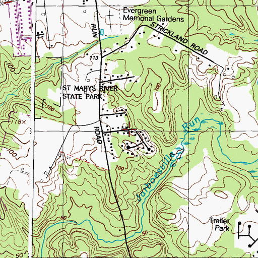 Topographic Map of Friendly Pines, MD