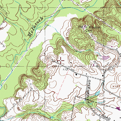 Topographic Map of Greenbrier, MD