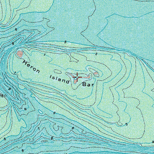 Topographic Map of Heron Island (historical), MD